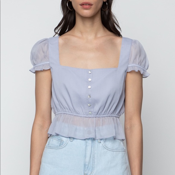 ๐ OAK + FORT Blouse Crop Top - Lavender - Picture 2 of 7